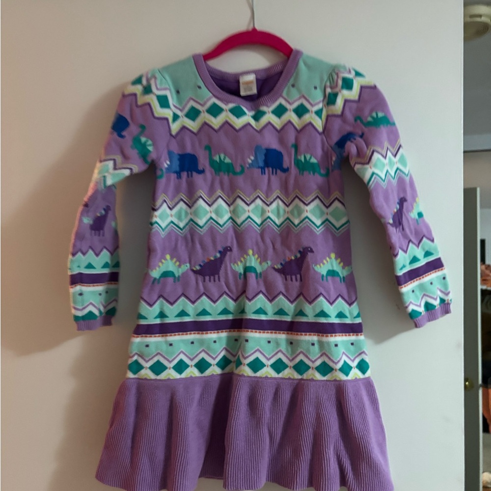 Gymboree Purple and Green Knit Sweater